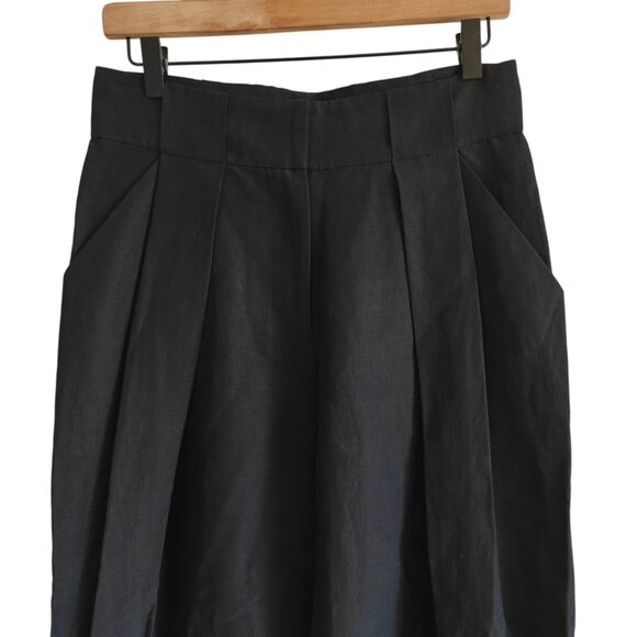 NWT Donna Karan DKNY Black Wide Leg Pleated Pants 6 - Picture 6 of 12